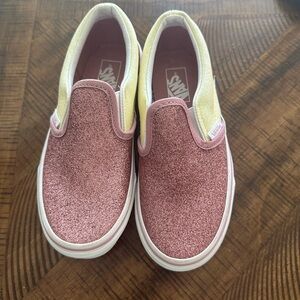 Vans Kids Slip-On Shoes - Pink and Yellow